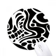 Dıythinker Mısır Siyah Beyaz Soyut Totem Fresko Baskılı Yuvarlak Kaymaz Kauçuk Mouse Pad
