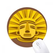 Dıythinker Mısır Soyut Firavun Altın Desenli Baskılı Yuvarlak Kaymaz Kauçuk Mouse Pad