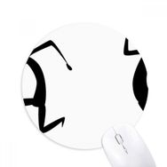 Dıythinker Mısır Soyut Totem Fresko Eğlenceli Baskılı Yuvarlak Kaymaz Kauçuk Mouse Pad