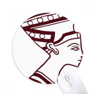 Dıythinker Mısır Soyut Totem Yan Portre Fresko Baskılı Yuvarlak Kaymaz Kauçuk Mouse Pad
