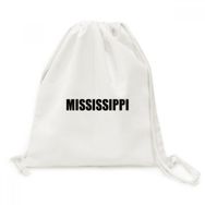 Dıythinker Mississippi Amerika Şehir Adı Kanvas İpli Sırt Çantası