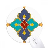 Dıythinker Modern Barok Çiçek Yaprağı Paralel Desen Baskılı Yuvarlak Kaymaz Kauçuk Mouse Pad