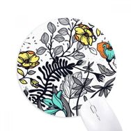 Dıythinker Modern Sanat Kamelya Çiçekleri Bitkiler Çizim Baskılı Yuvarlak Kaymaz Kauçuk Mouse Pad