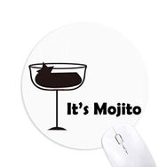 Dıythinker Mojito Kupasıyla Baskılı Yuvarlak Kaymaz Kauçuk Mouse Pad