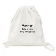 DIYThinker Monitör Bir El Al Bana Mutluluk Bring Tuval İpli Sırt Çantası