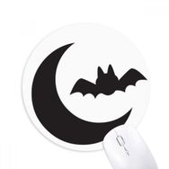 Dıythinker Moon Bat Happy Fear Cadılar Bayramı Baskılı Yuvarlak Kaymaz Kauçuk Mouse Pad