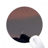 Dıythinker Moon Mountain Sky Baskılı Yuvarlak Kaymaz Kauçuk Mouse Pad