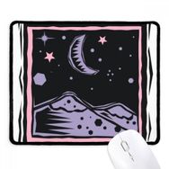 Dıythinker Mor Dağ Ay Yıldız Element Oyma Kaymaz Siyah Başlıklı Kenarlar Mouse Pad