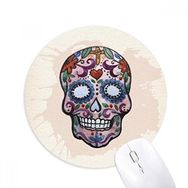 Dıythinker Mor Kafatası Meksika Ulusal Kültür İllüstrasyonu Baskılı Yuvarlak Kaymaz Kauçuk Mouse Pad