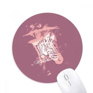 Dıythinker Mor Zebra Boyalı Hayvan Baskılı Yuvarlak Kaymaz Kauçuk Mouse Pad
