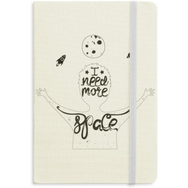 Dıythinker More Space Siyah Beyaz Alıntı Kumaş Sert Kapak A5 Defter