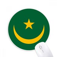 Dıythinker Moritanya Afrika Ulusal Amblem Baskılı Yuvarlak Kaymaz Kauçuk Mouse Pad