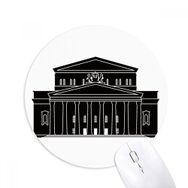 Dıythinker Moskova Tiyatrosu Silüeti Desenli Baskılı Yuvarlak Kaymaz Kauçuk Mouse Pad