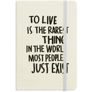 Dıythinker Most People Just Exist Alıntı Kumaş Sert Kapak A5 Defter
