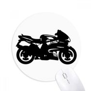 Dıythinker Motosiklet Mekanik Siyah İllüstrasyon Baskılı Yuvarlak Kaymaz Kauçuk Mouse Pad