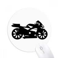 Dıythinker Motosiklet Mekanik Siyah Siluet Baskılı Yuvarlak Kaymaz Kauçuk Mouse Pad