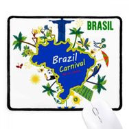 Dıythinker Mount Corcovado Brezilya Haritaları Brezilya Karnaval Kaymaz Siyah Başlıklı Kenarlar Mouse Pad