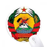 Dıythinker Mozambik Afrika Ulusal Amblem Baskılı Yuvarlak Kaymaz Kauçuk Mouse Pad