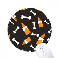 Dıythinker Mum Kemik Cadılar Bayramı Yadigarlar Baskılı Yuvarlak Kaymaz Kauçuk Mouse Pad