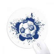 Dıythinker Mürekkep Çizgi Film Futbol Mavi Futbol Baskılı Yuvarlak Kaymaz Kauçuk Mouse Pad