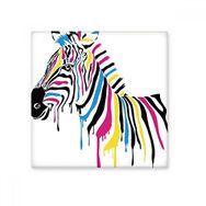 Dıythinker Mutlicolor Zebra Hayvan İllüstrasyon Desen Seramik Bisk Fayans Dekorasyon 20x20 cm Seramik Karo