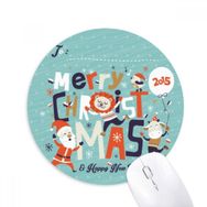Dıythinker Mutlu Noeller Ağacı Ren Geyiği Desenli Baskılı Yuvarlak Kaymaz Kauçuk Mouse Pad