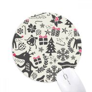 Dıythinker Mutlu Noeller Kar Soyut Festival Baskılı Yuvarlak Kaymaz Kauçuk Mouse Pad