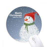 Dıythinker Mutlu Noeller Kardan Adam Festival Baskılı Yuvarlak Kaymaz Kauçuk Mouse Pad