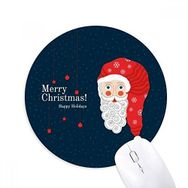 Dıythinker Mutlu Noeller Noel Baba Baskılı Yuvarlak Kaymaz Kauçuk Mouse Pad