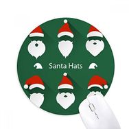 Dıythinker Mutlu Noeller Noel Baba Portre Baskılı Yuvarlak Kaymaz Kauçuk Mouse Pad