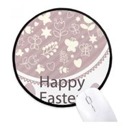 Dıythinker Mutlu Paskalya Festivali Mor Yumurta Yıldız Yuvarlak Kaymaz Mousepads Siyah Titched Kenarları Oyunu Ofis Hediye