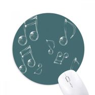 Dıythinker Müzik Notasyonu Kabarcık Kombinasyon Desen Baskılı Yuvarlak Kaymaz Kauçuk Mouse Pad