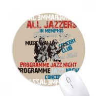 Dıythinker Müzik Pembe Renkli Enstrümanlar Desenli Baskılı Yuvarlak Kaymaz Kauçuk Mouse Pad