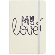 Dıythinker My Love Sevimli Alıntı El Yazısı Tarzı Kumaş Sert Kapak A5 Defter