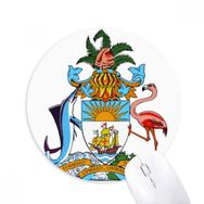 Dıythinker Nassau Bahamalar Ulusal Amblem Baskılı Yuvarlak Kaymaz Kauçuk Mouse Pad