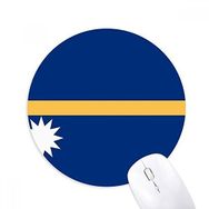 Dıythinker Nauru Ulusal Bayrağı Okyanusya Ülke Baskılı Yuvarlak Kaymaz Kauçuk Mouse Pad