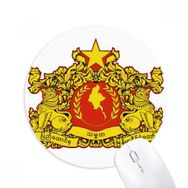 Dıythinker Naypyidaw Burma Ulusal Amblem Baskılı Yuvarlak Kaymaz Kauçuk Mouse Pad