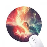 Dıythinker Nebula Mutual Impact Blue Nebula Desenli Baskılı Yuvarlak Kaymaz Kauçuk Mouse Pad