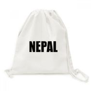 Dıythinker Nepal Ülke Adı Siyah Kanvas İpli Sırt Çantası
