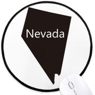 Dıythinker Nevada Amerika Birleşik Devletleri Harita Yuvarlak Kaymaz Mouse Pad