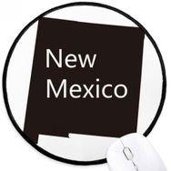 Dıythinker New Mexico ABD Haritası Siluet Yuvarlak Kaymaz Mouse Pad