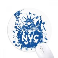 Dıythinker New York City ABD of Liberty Baskılı Yuvarlak Kaymaz Kauçuk Mouse Pad