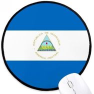 Dıythinker Nikaragua Ulusal Bayrağı Kuzey Amerika Ülke Yuvarlak Kaymaz Mouse Pad