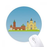 Dıythinker Nizhny Novgorod Rusya Ulusal Sembolü Baskılı Yuvarlak Kaymaz Kauçuk Mouse Pad