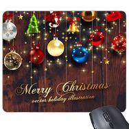Dıythinker Noel Ampul Çan Koltuk değneği ağacı Mutlu Noeller Festivali İllüstrasyon Desen Dikdörtgen Kaymaz Mouse Pad