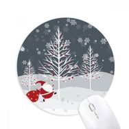 Dıythinker Noel Baba Kar Tanesi Ağaç Baskılı Yuvarlak Kaymaz Kauçuk Mouse Pad
