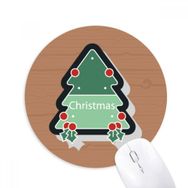 Dıythinker Noel Çizgi Film Simgesi Noel Ağacı Baskılı Yuvarlak Kaymaz Kauçuk Mouse Pad