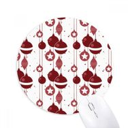 Dıythinker Noel Dekorasyon Deseni Kırmızı Beyaz Baskılı Yuvarlak Kaymaz Kauçuk Mouse Pad
