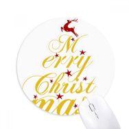 Dıythinker Noel Geyik Sanatı Kelime Festivali Baskılı Yuvarlak Kaymaz Kauçuk Mouse Pad