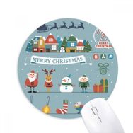 Dıythinker Noel Kardan Adam Festival Noel Baba Baskılı Yuvarlak Kaymaz Kauçuk Mouse Pad
